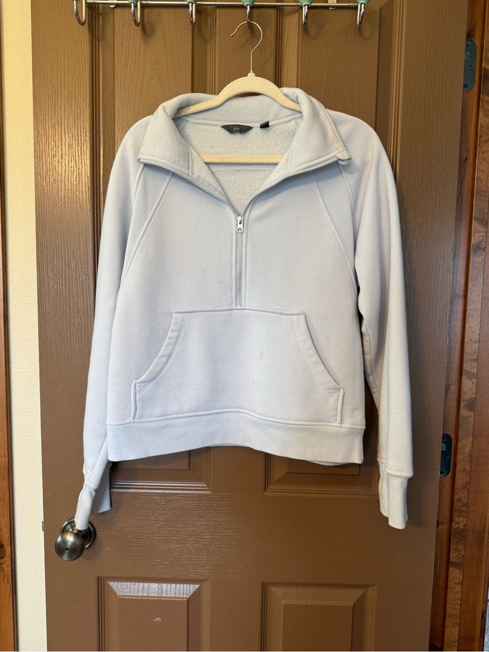 Danskin Pale Blue Quarter-Zip Fleece Pullover